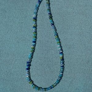 Blue and Green Beaded Necklace